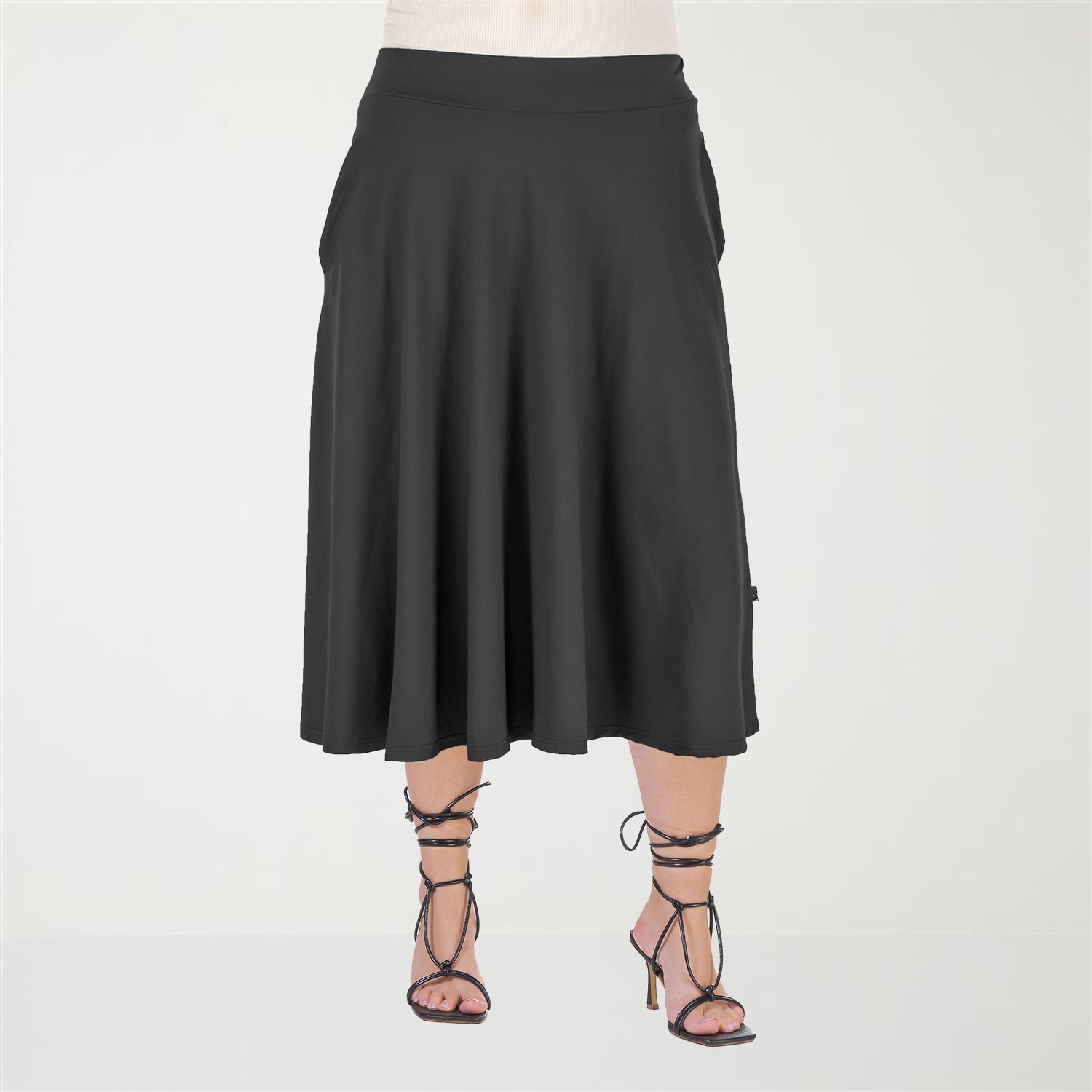 24seven Comfort Apparel Womens Plus Pleated Skirt