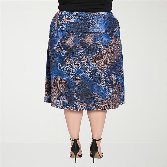 24seven Comfort Apparel Womens Plus A-Line Skirt