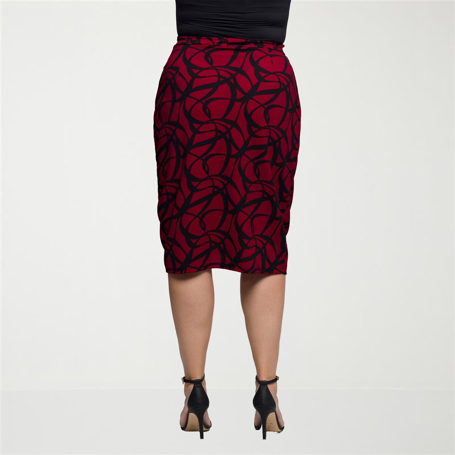 24seven Comfort Apparel Womens Plus Pencil Skirt