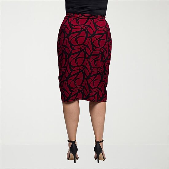 24seven Comfort Apparel Womens Plus Pencil Skirt
