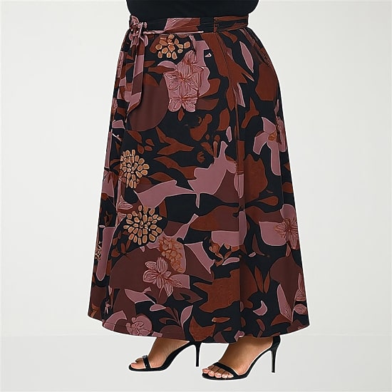 24seven Comfort Apparel Womens Plus Maxi Skirt