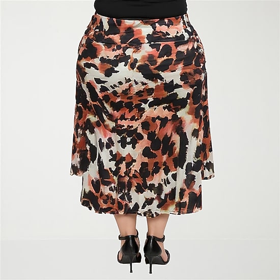 24seven Comfort Apparel Womens Plus Maxi Skirt