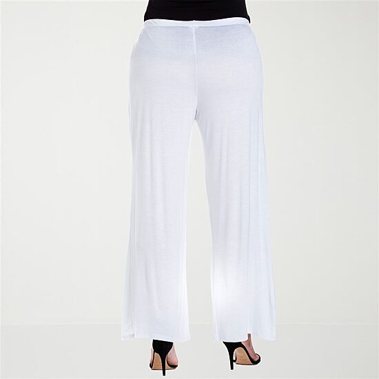 24seven Comfort Apparel Womens Plus Flare Palazzo Pant