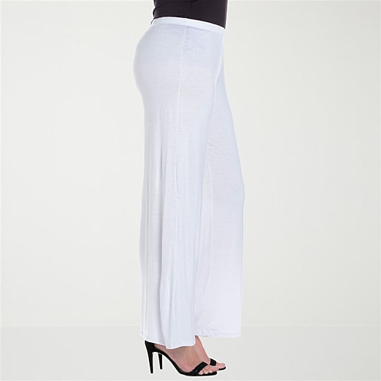 24seven Comfort Apparel Womens Plus Flare Palazzo Pant
