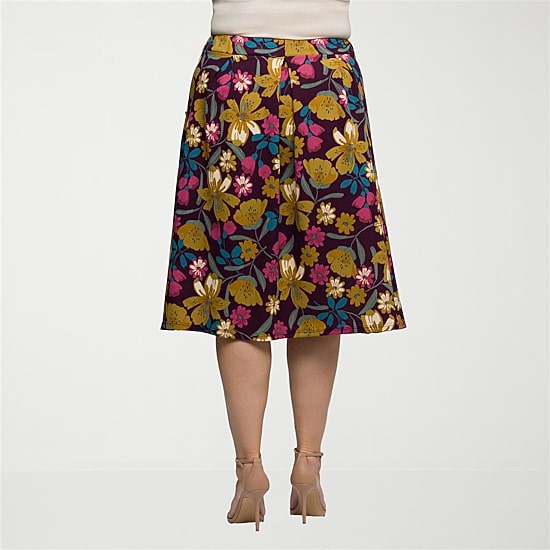 24seven Comfort Apparel Womens Plus Pleated Skirt
