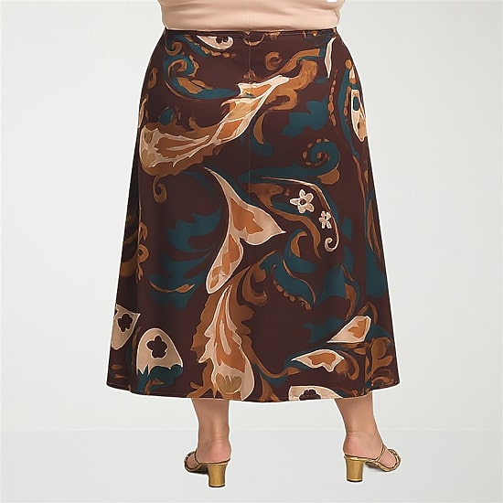 24seven Comfort Apparel Womens Plus Maxi Skirt
