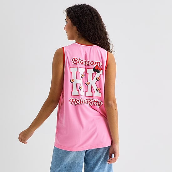 Hello Kitty® And Friends X The Powerpuff Girls™ Womens Juniors Crew Neck Basketball Jersey