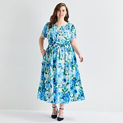 be by chetta b womens short sleeve floral maxi dress Be By Chetta B Dresses - Women