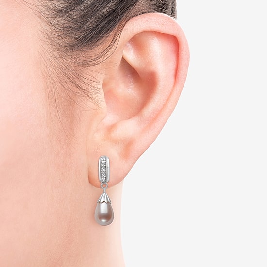 Limited Quantities! Womens Pink Cultured Freshwater Pearl Sterling Silver Drop Earrings
