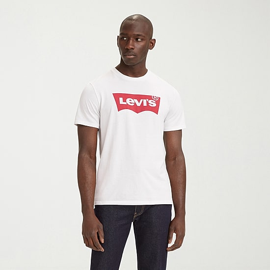 Levi's® Set-In Neck Mens Round Neck Short Sleeve Regular Fit Graphic T-Shirt