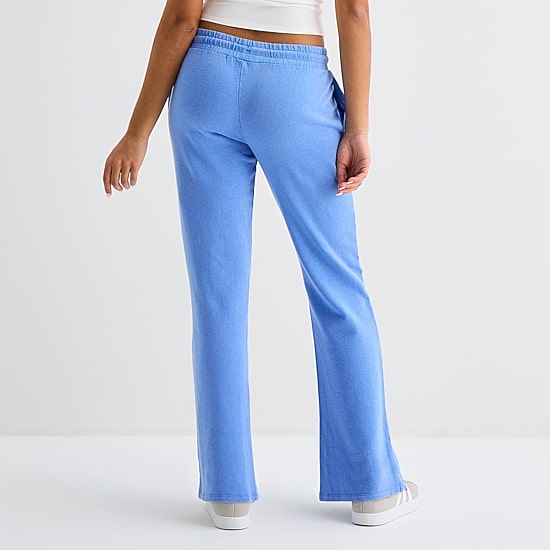 Arizona Womens Juniors Flare Mid Rise Sweatpant