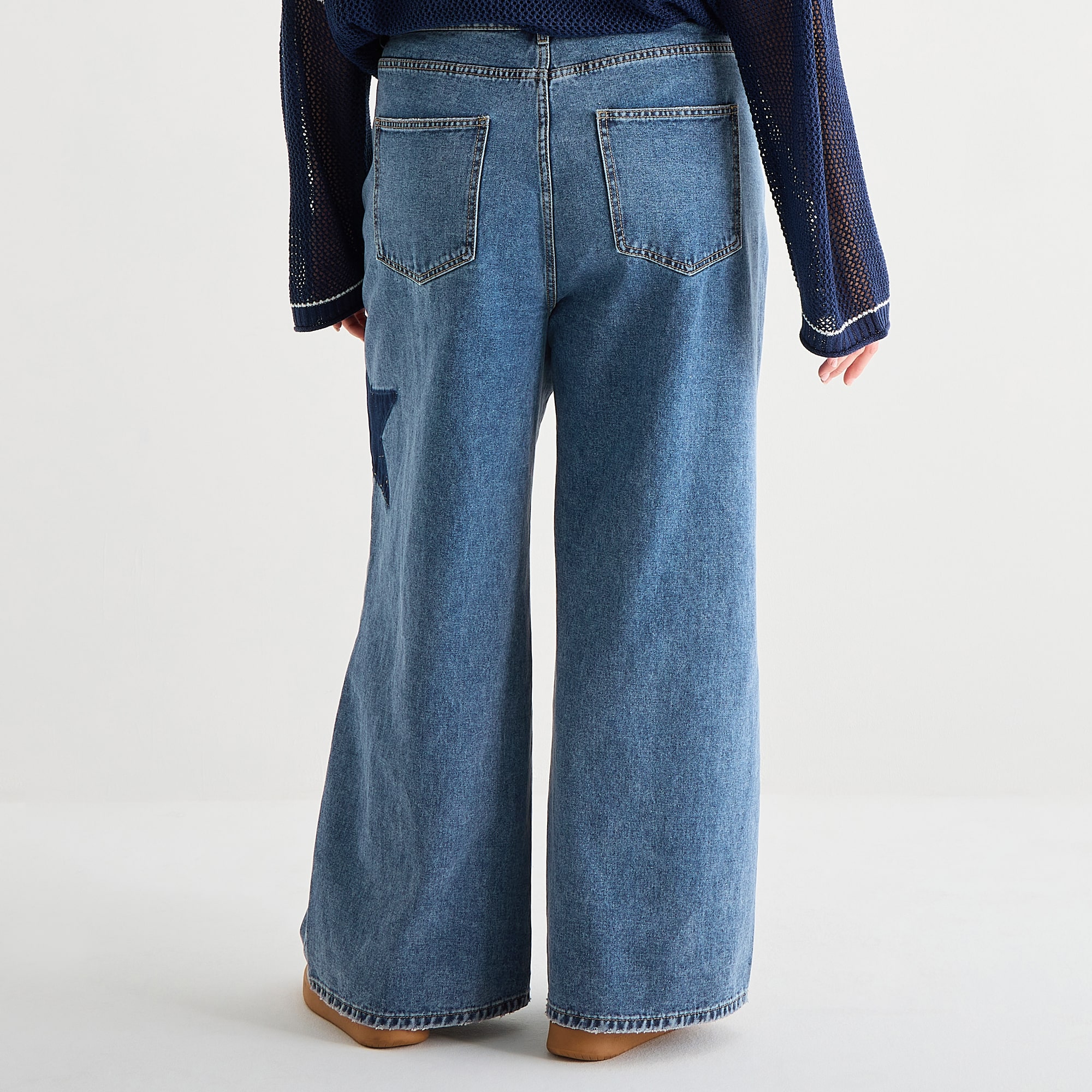Forever 21 Womens Juniors Plus Mid Rise Loose Fit Jean