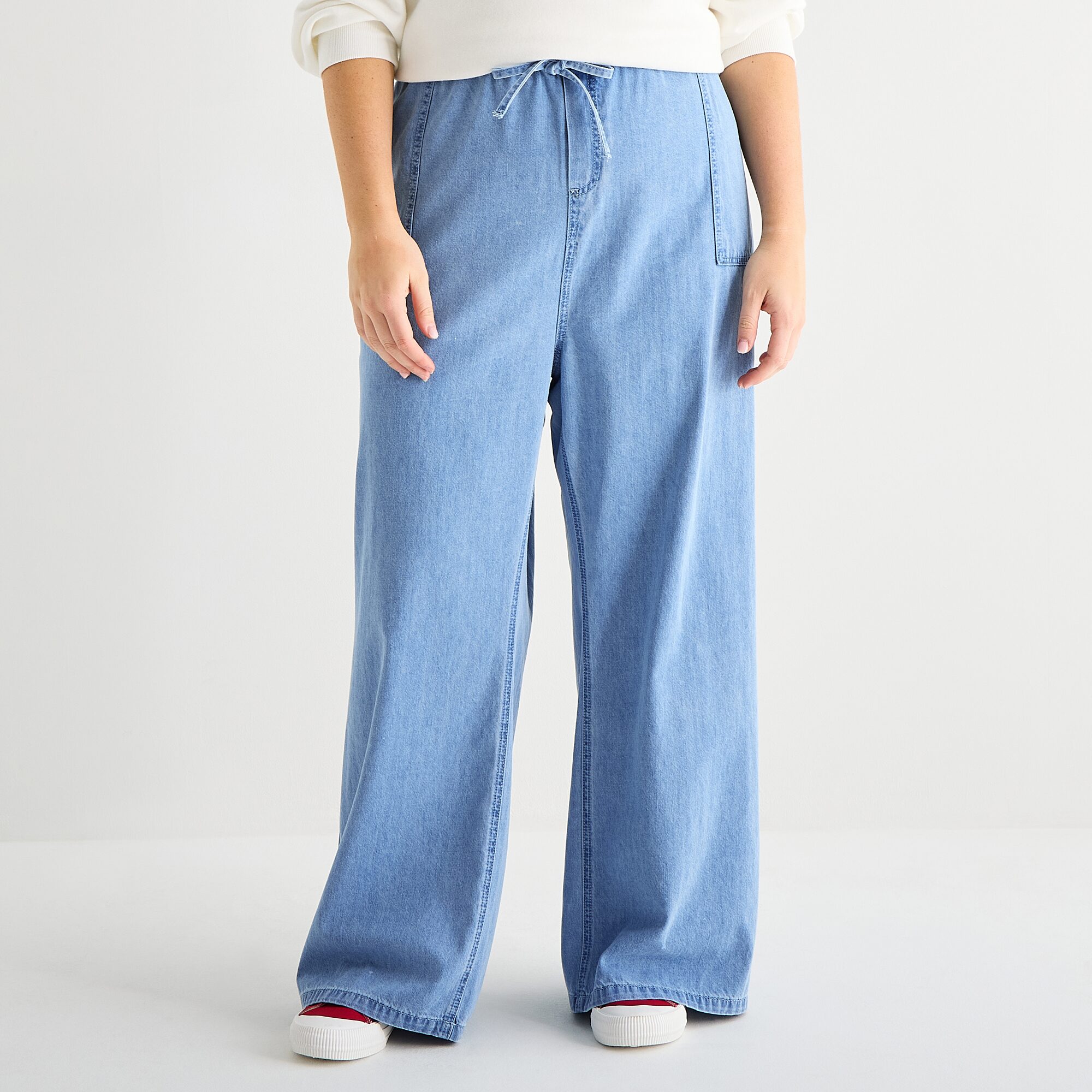 Forever 21 Womens Juniors Plus Straight Pull-On Pant
