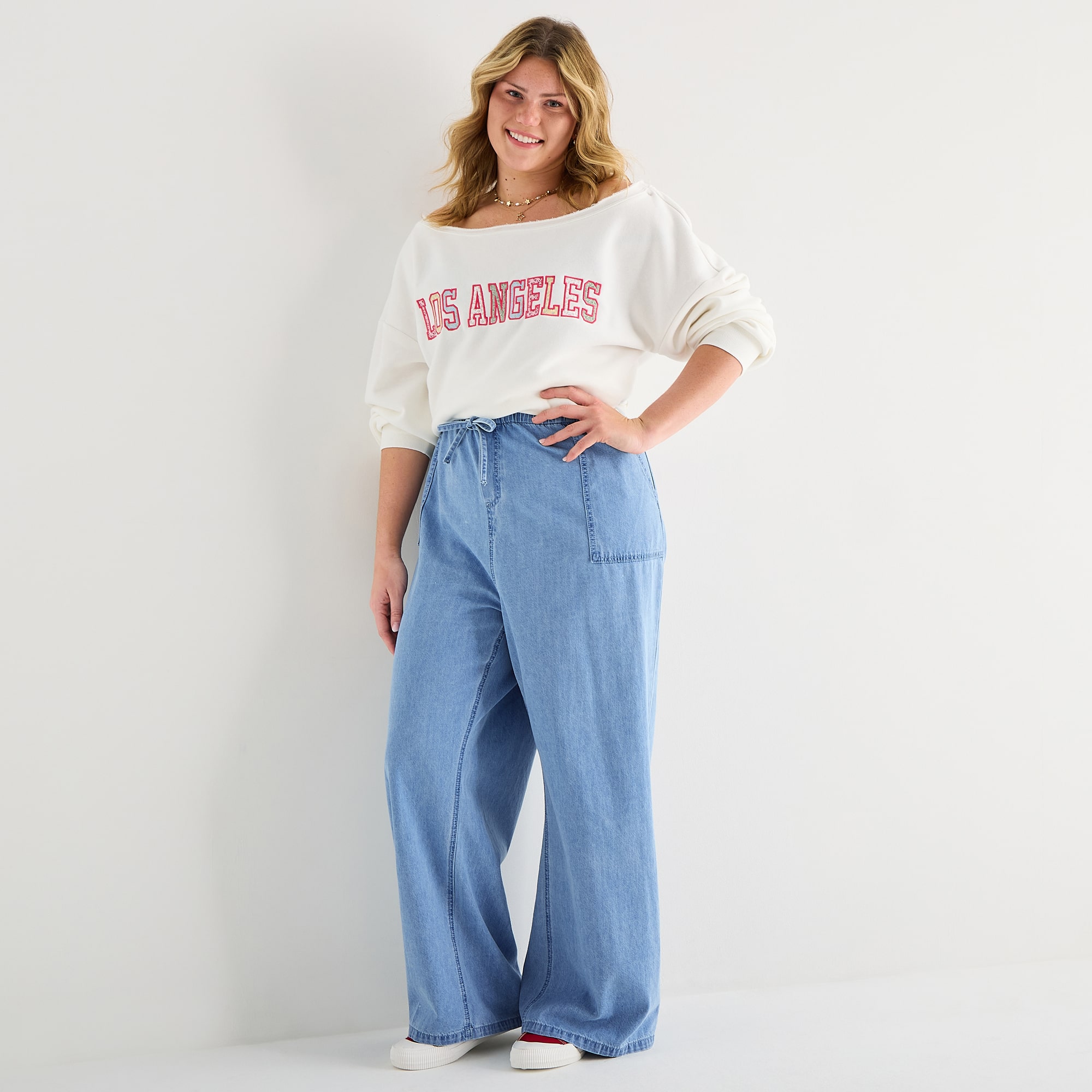 Forever 21 Womens Juniors Plus Straight Pull-On Pant