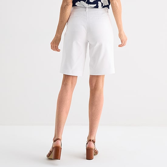 Liz Claiborne Womens 11" Mid Rise Bermuda Short