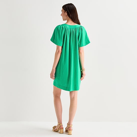 St. John's Bay Womens Short Sleeve Sheath Dress