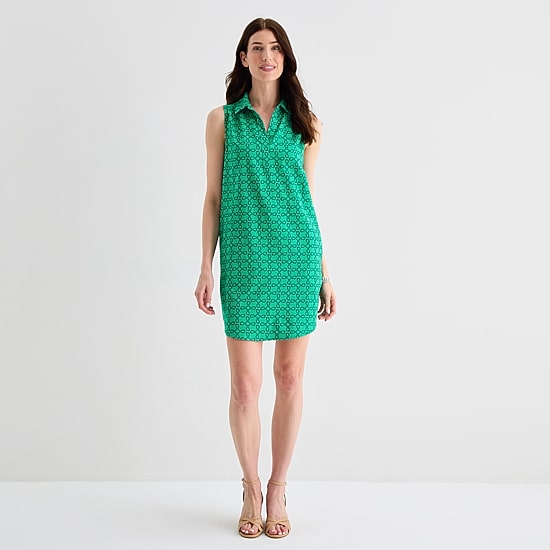 St. John's Bay Womens Sleeveless Sheath Dress