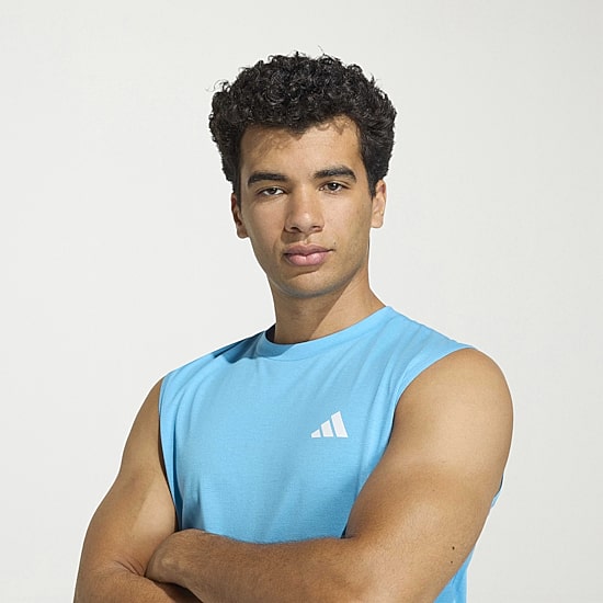adidas Mens Crew Neck Sleeveless Muscle T-Shirt