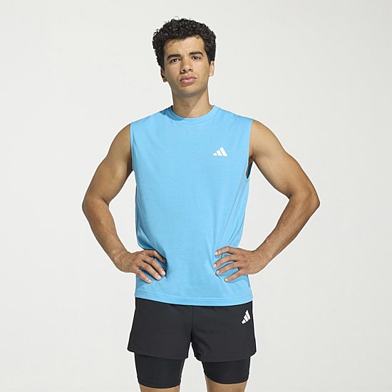 adidas Mens Crew Neck Sleeveless Muscle T-Shirt