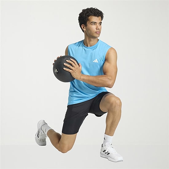 adidas Mens Crew Neck Sleeveless Muscle T-Shirt