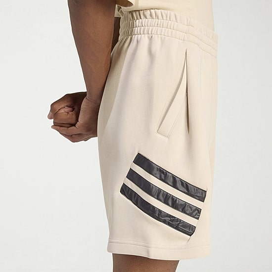 adidas Future Icons Woven 3 Stripe Mens 7" Mid Rise Workout Shorts