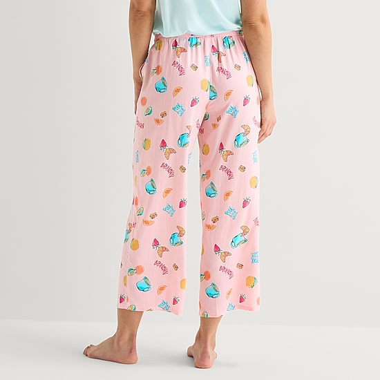 Sleep Chic Womens Poplin Pajama Capri Pant