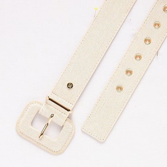 Liz Claiborne Fabric Pant Belt With Metal Keeper Womens Belt