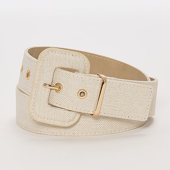 Liz Claiborne Fabric Pant Belt With Metal Keeper Womens Belt