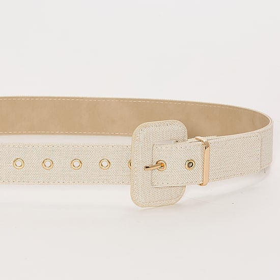 Liz Claiborne Fabric Pant Belt With Metal Keeper Womens Belt