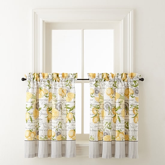Home Expressions Lemon Zest 2-pc. Rod Pocket Window Tier