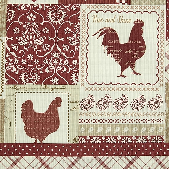 Home Expressions Rooster Round Up Rod Pocket Valance