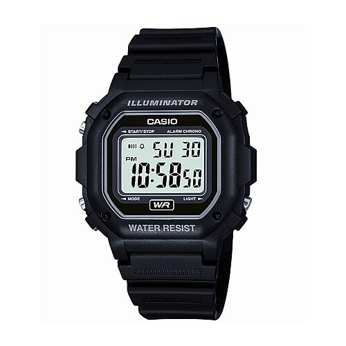 Casio Mens Black Resin Strap Square Digital Sport Watch F108WH-1AOS, One Size, Black