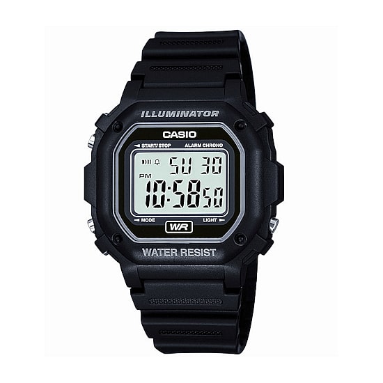 Casio® Mens Black Resin Strap Square Digital Sport Watch F108WH-1AOS