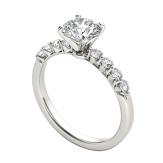 3/4 CT.T.W. Natural Round Diamond 14K Gold Engagement Ring