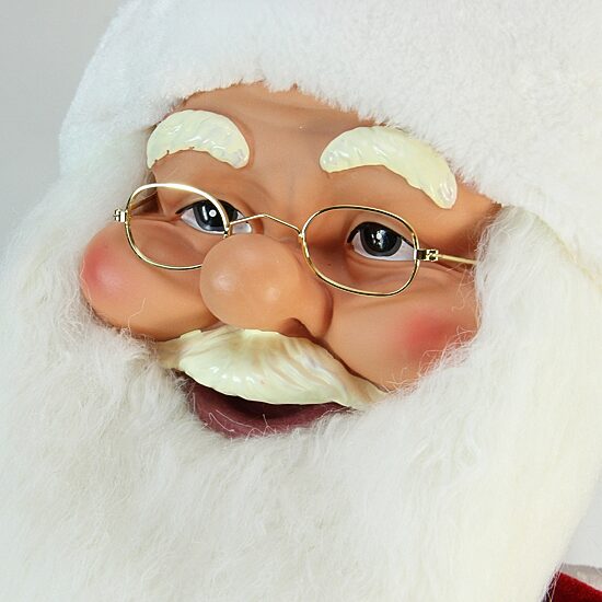 5' Red Animated Musical Inflatable Santa Claus Christmas Figurine