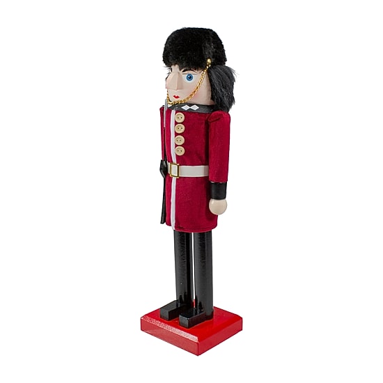 14'' Red and Black Royal Guard Christmas Nutcracker Soldier with Rifle