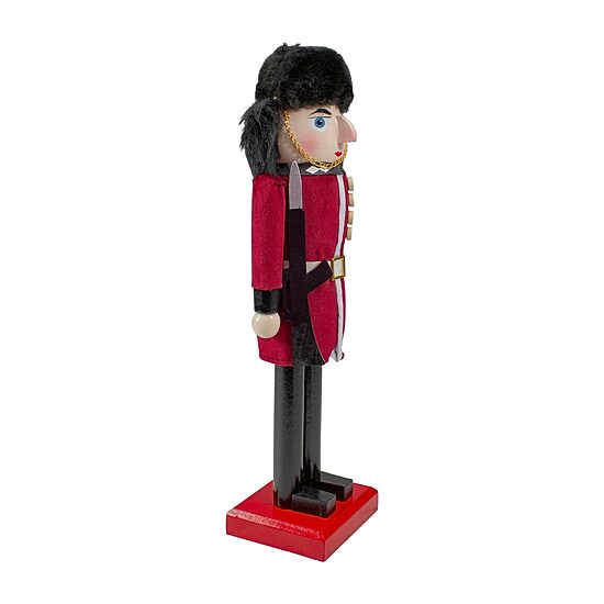 14'' Red and Black Royal Guard Christmas Nutcracker Soldier with Rifle