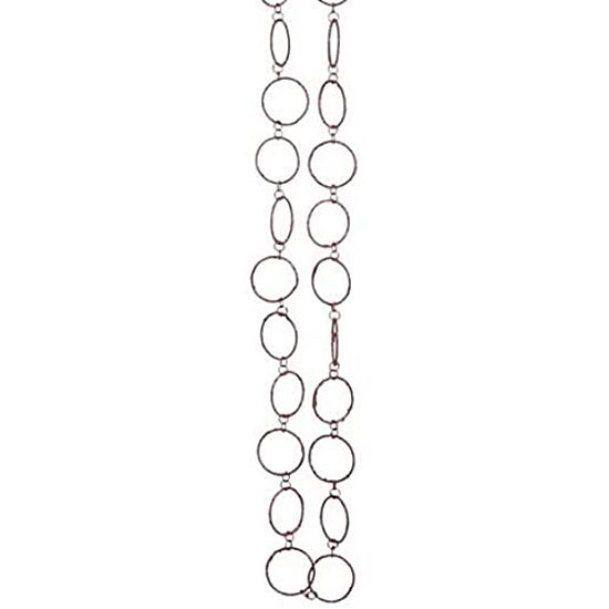 5' x 1.75'' Pink Sparkling Glitter Round Circle Chain Artificial Christmas Garland - Unlit