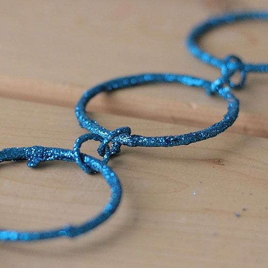 5' x 1.75'' Turquoise Peacock Blue Round Chain Christmas Garland - Unlit