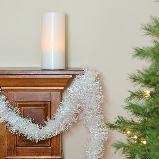 50' x 4'' White Iridescent Artificial Christmas Garland - Unlit