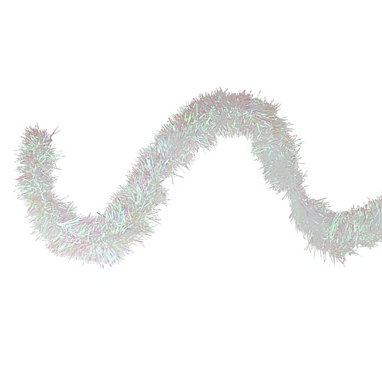 50' x 4'' White Iridescent Artificial Christmas Garland - Unlit