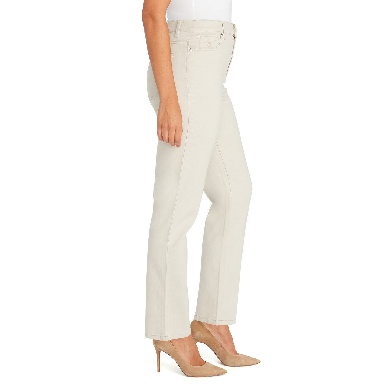 Gloria Vanderbilt Amanda Womens Petite High Rise Stretch Fabric Tapered Leg Jean