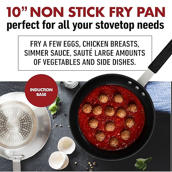 Gotham Steel Pro Series NSF Nonstick 10" Frying Pan with Removeable Rubber Handle