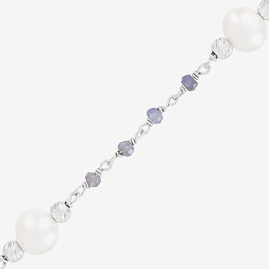 Limited Quantities! Womens White Sterling Silver 36 Inch Strand Necklace