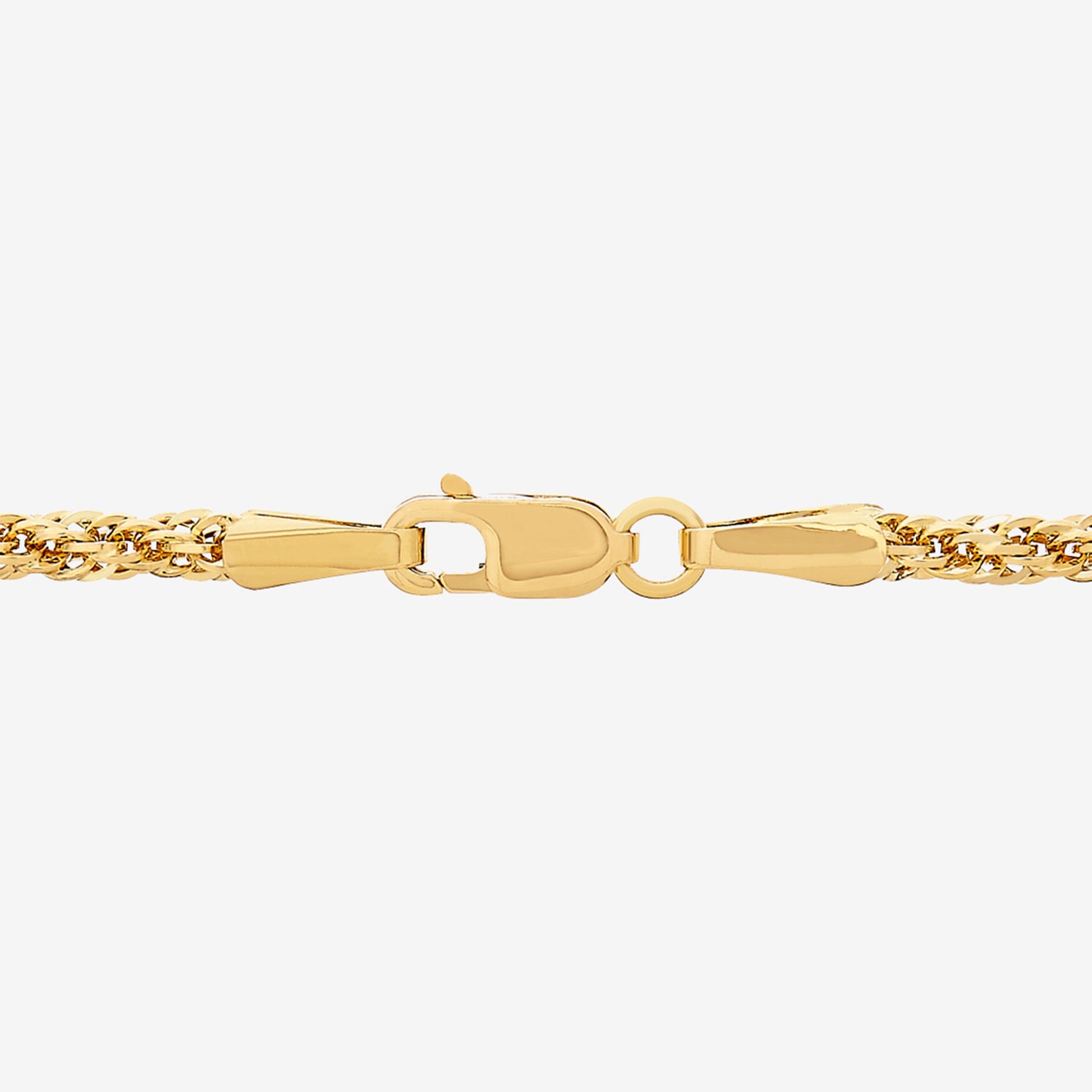 Unisex Adult 10K Gold 18 Inch Rope Chain Necklace