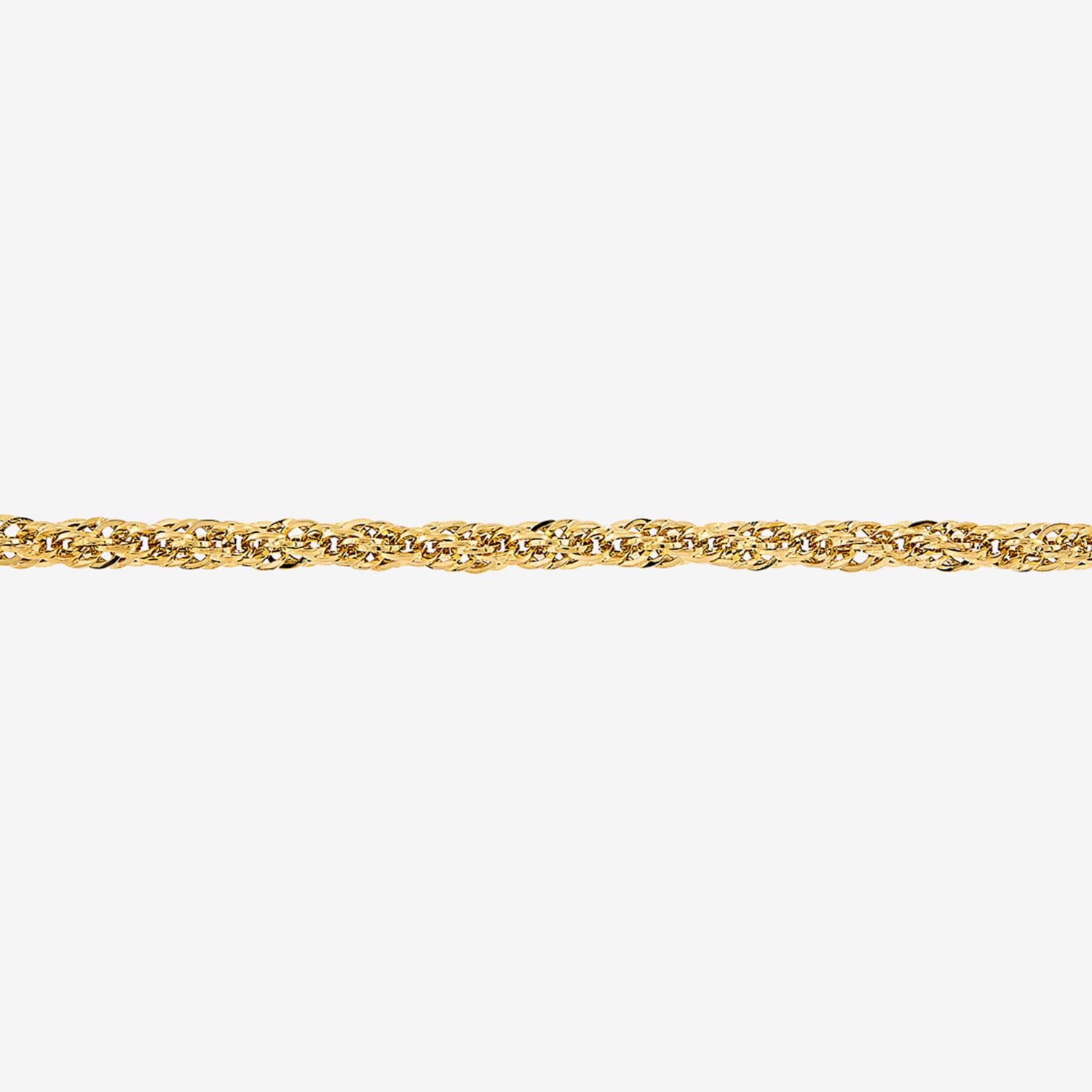 Unisex Adult 10K Gold 18 Inch Rope Chain Necklace