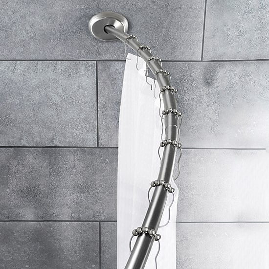 Maytex Mills Luminex Dual Mount Single Curved Shower Curtain Rod