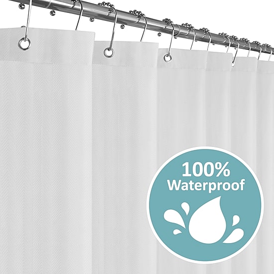 Maytex Mills Waterproof Herringbone Shower Curtain Liner