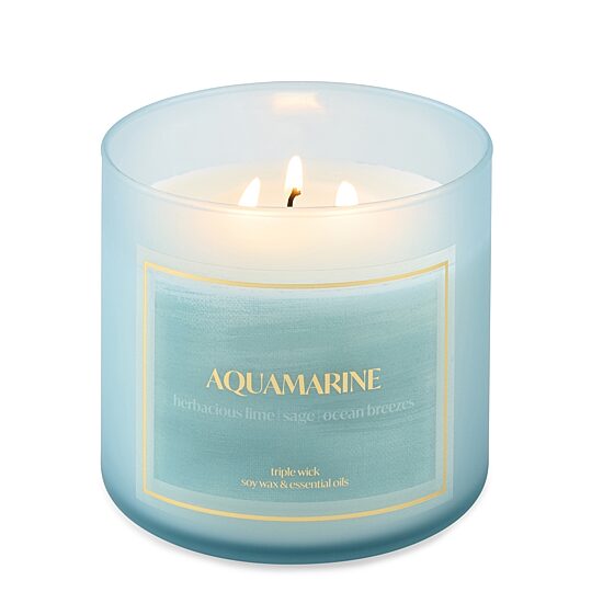 Distant Lands Aquamarine 3-Wick Scented Jar Candle