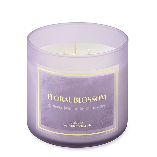 Distant Lands Floral Blossom 3-Wick Scented Jar Candle